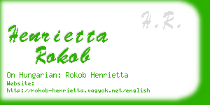 henrietta rokob business card